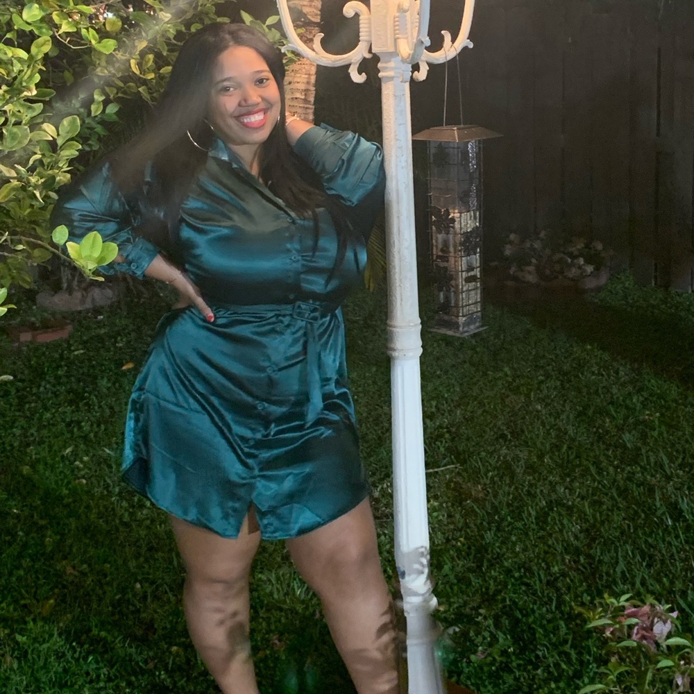 Short satin dress